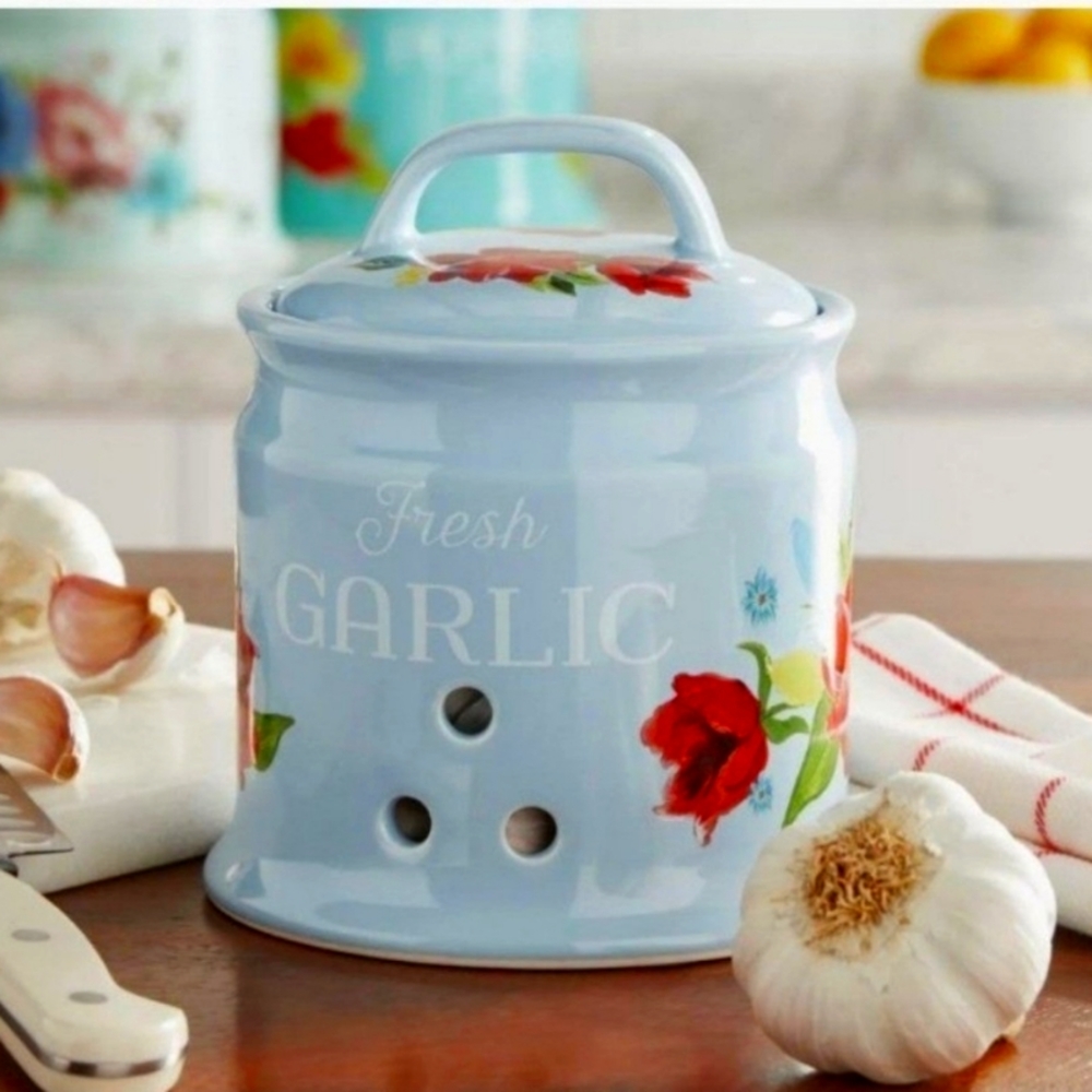 NEW Pioneer Woman Canister Potato, Garlic and Onion Set - Picture 2 of 4